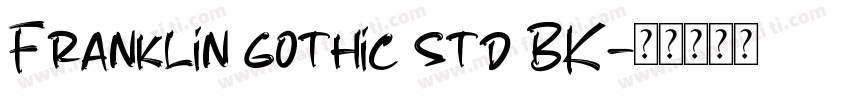 Franklin gothic std BK字体转换